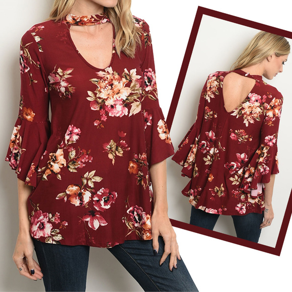 Tops - 3/4 Bell Sleeve Top @LAST TWO